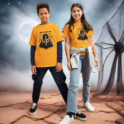 Halloween Kinder T-Shirt – Gruseliges Mädchen Design Attentive & Balanced