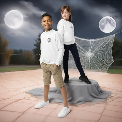 Stylischer Halloween Sweater für Kids – Mit Spruch & Kürbis Attentive & Balanced