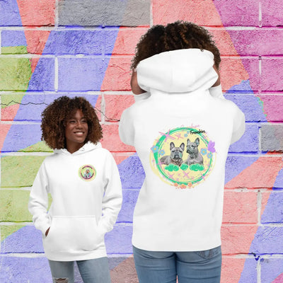 Unisex-Kapuzenpullover - Frenchie Attentive & Balanced