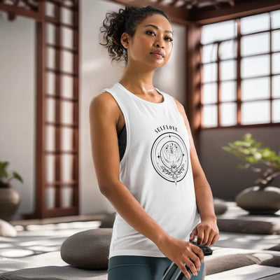 Damen Tanktop „Selflove“ – Spirituelles Yoga & Wellness Shirt Attentive & Balanced